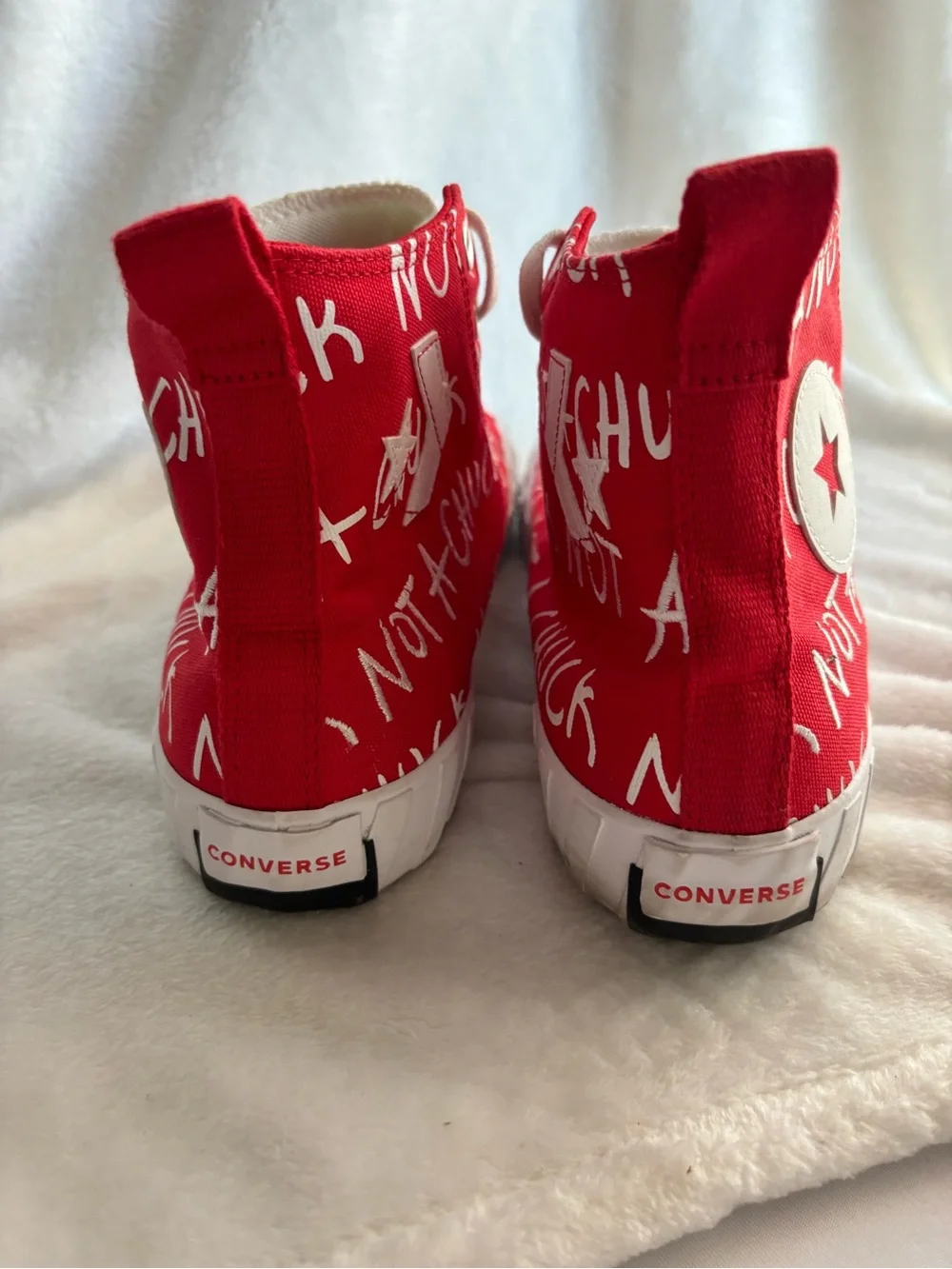 CONVERSE Not A Chuck 70 HI UNTITL3D Sneakers Red White Mens Size 11 Womens 13 - Picture 4 of 13